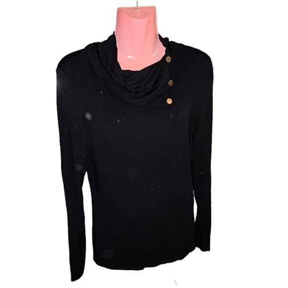 Michael Kors Cowl Neck Long Sleeve Size M Top Blouse - Picture 4 of 11